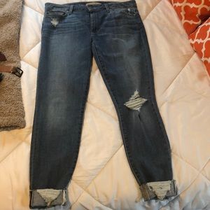 Cropped Ripped Jeans